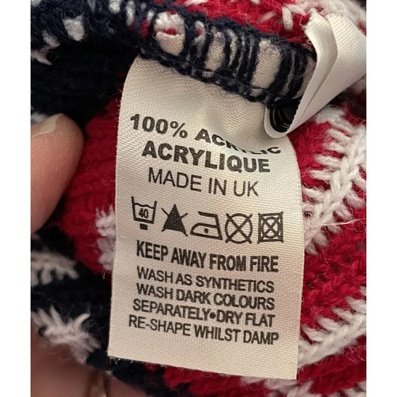 N.C. Collection Ugly Merry Christmas Holiday Sweater Santa Reindeer Medium Knit - Picture 7 of 8